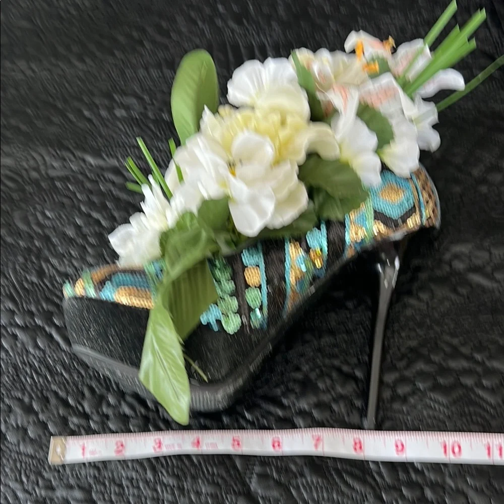Floral Arrangement in Sequin Stiletto Heel